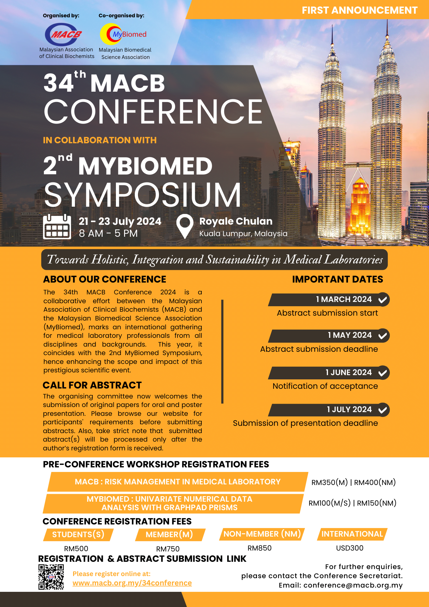 34th Malaysian Association of Clinical Biochemists Conference 2024 in